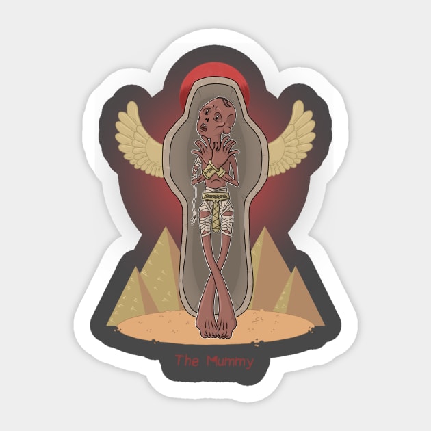 The Mummy (Cartoon Horror) Sticker by EckertIllustration